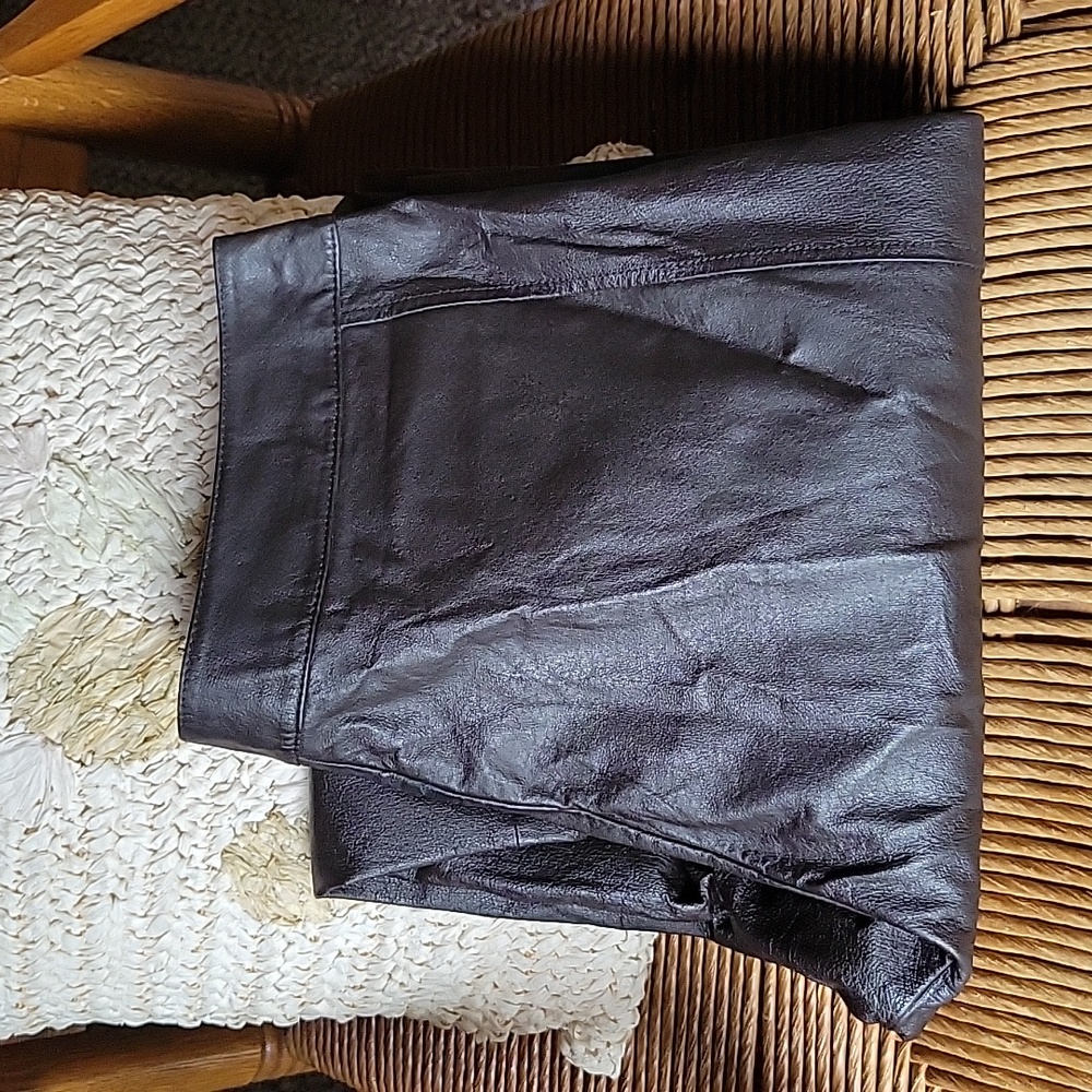 Chadwick's brown leather pants, vintage, size 12